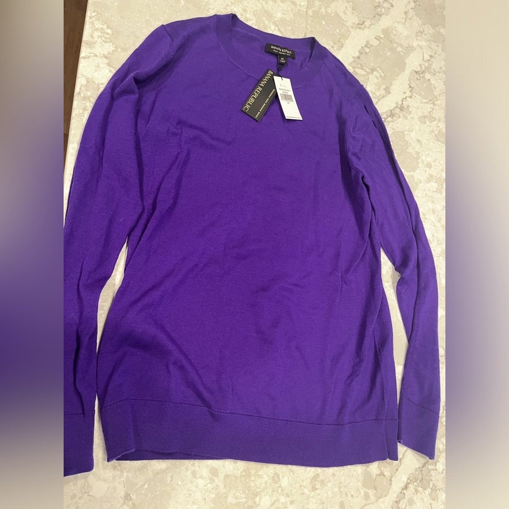 banana republic purple sweater